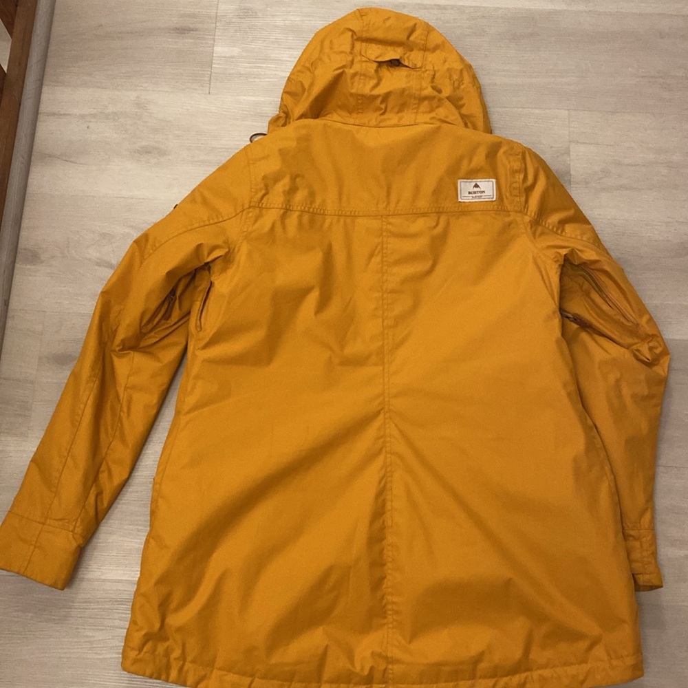 Burton Dry Ride Mustard Yellow Hooded Jacket - Picture 7 of 8